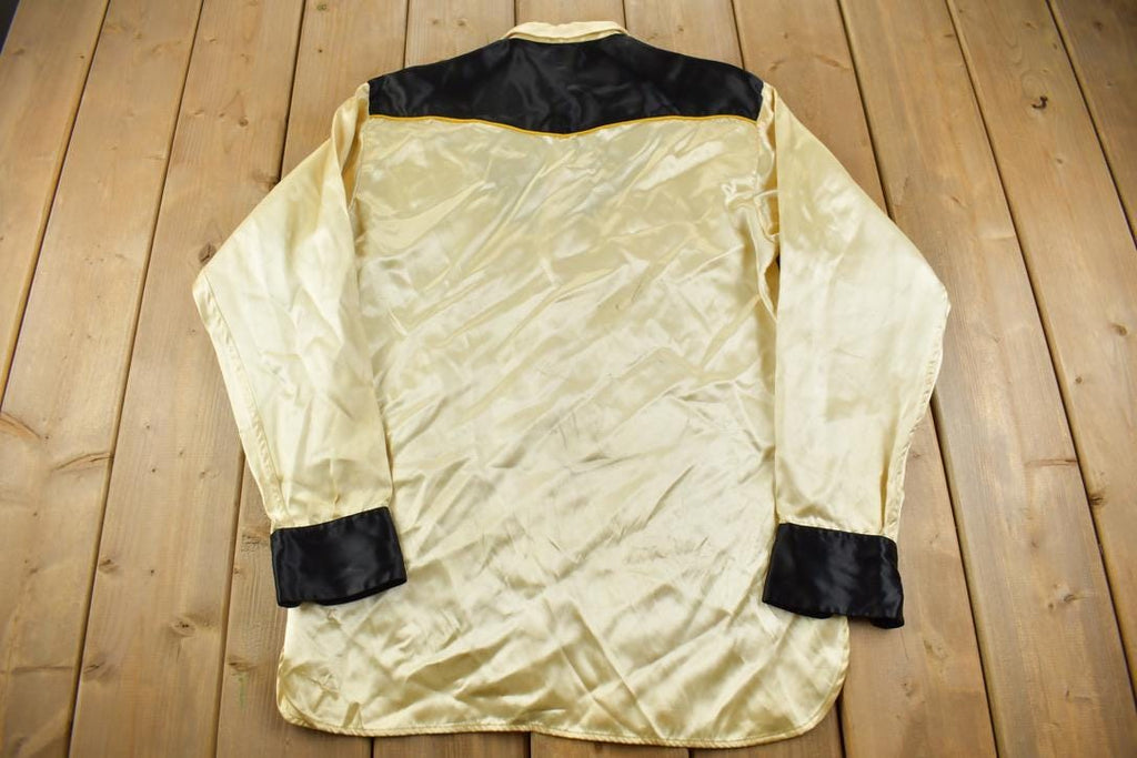 Vintage 1950s Gadabout Embroidered Cowboy Boot Shirt