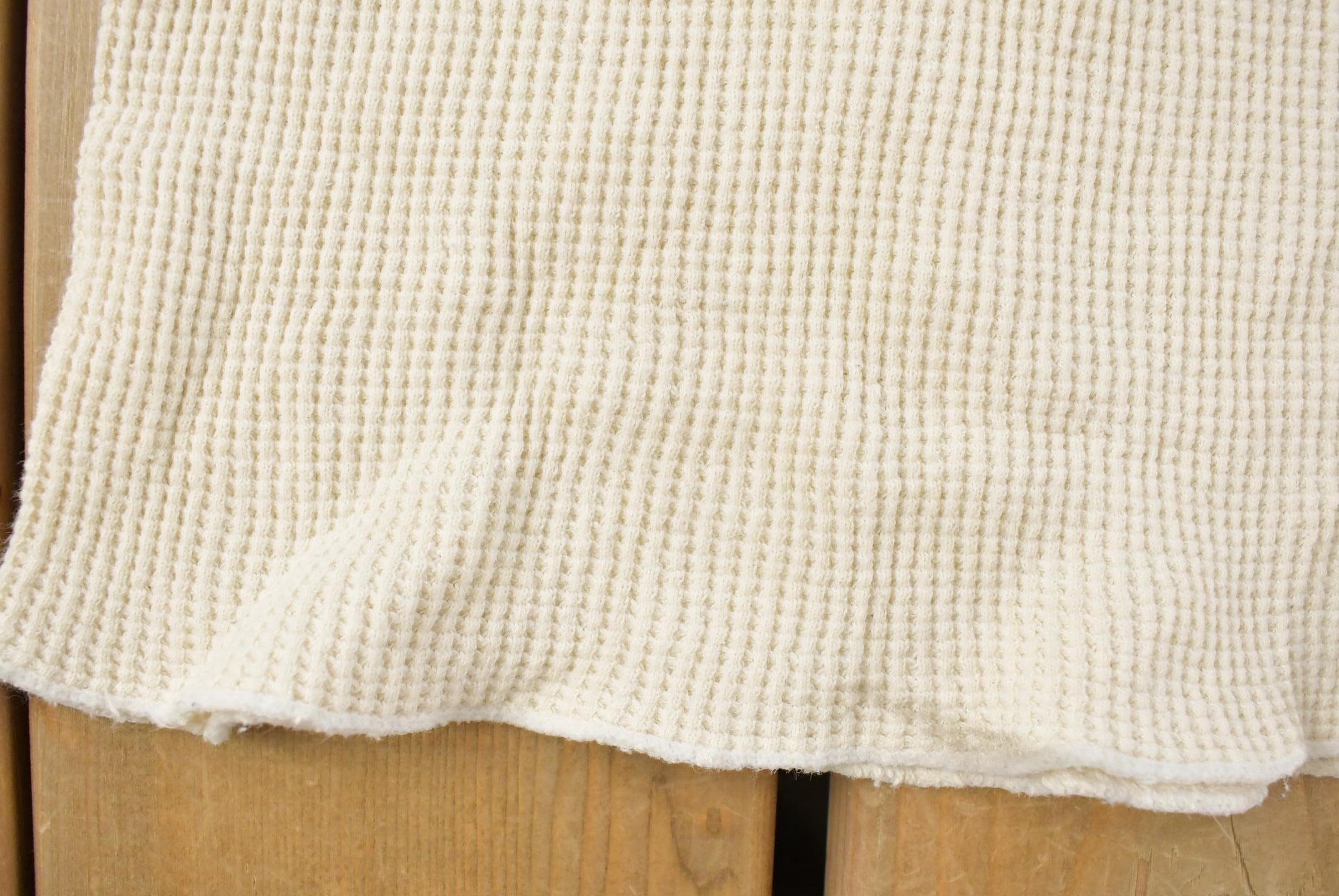 Vintage 1970s J.E. Morgan All Natural Thermal Waffle Knit Long Sleeve Shirt Men's M