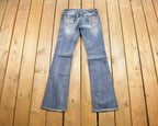 Vintage Y2K Miss Me Bedazzled Low Rise Jeans Size 26x33