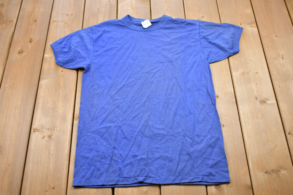 Vintage 1970s Fairline Blue Ringer T-Shirt /