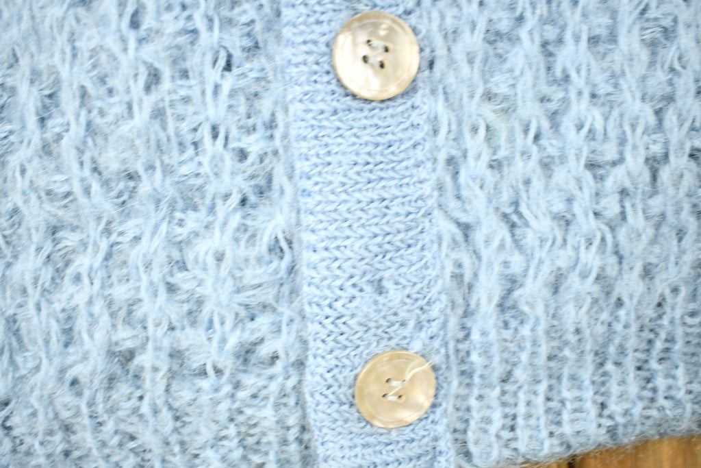 Vintage 1960s Mohair & Wool Knitted Cardigan Sweater