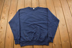 Vintage 1990s Blank Navy Crewneck Sweatshirt