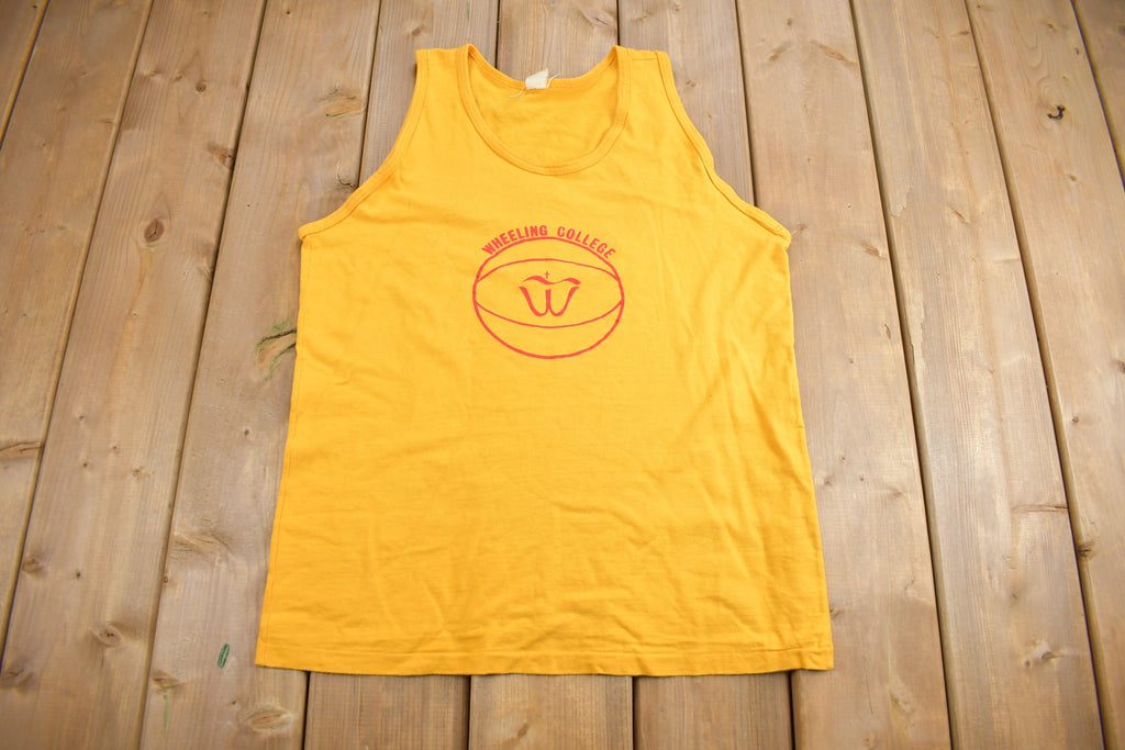 Vintage 1980s Wheeling College Tank Top Shirt