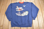 Vintage 1990s Bird Graphic Double Collar Crewneck