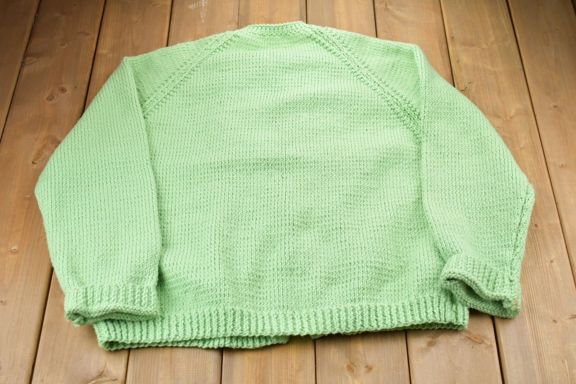 Vintage 1980s Raglan Knitted Sweater / Vintage 80s Cardigan / Pattern Sweater / Outdoor / Hand Knit / 80s Raglan Cardigan / Cable Knit