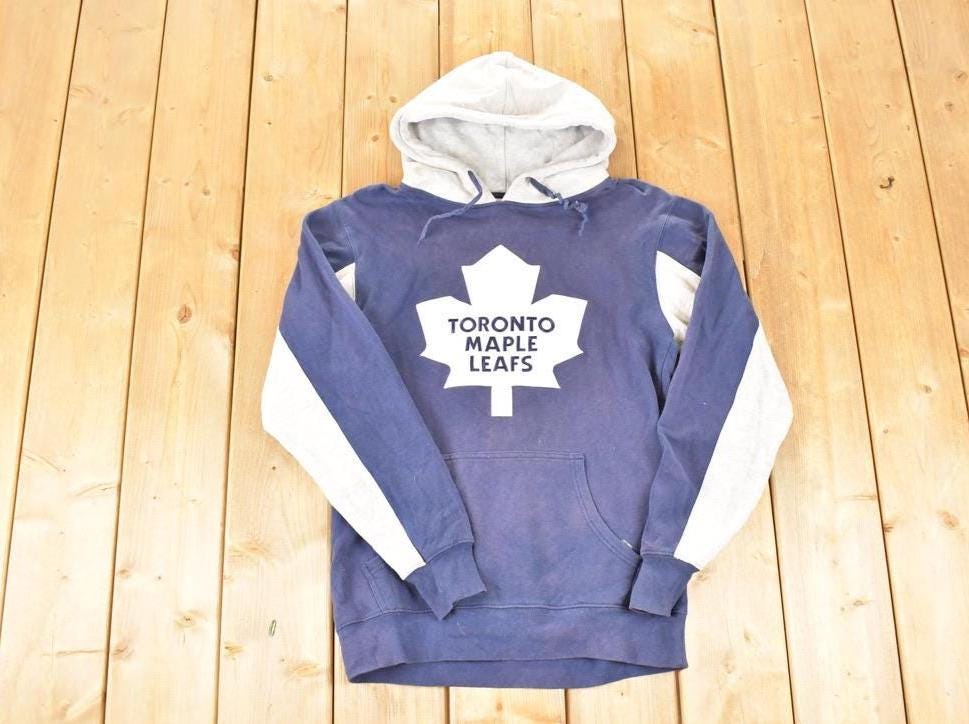 Vintage 1990s Toronto Maple Leafs NHL Hockey Hoodie Sweatshirt Mens S