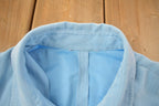 Vintage 1990s Blank Blue Button Up Shirt