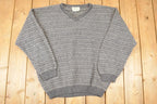 Vintage 1990s Eddie Bauer Knit V Neck Sweater Mens L