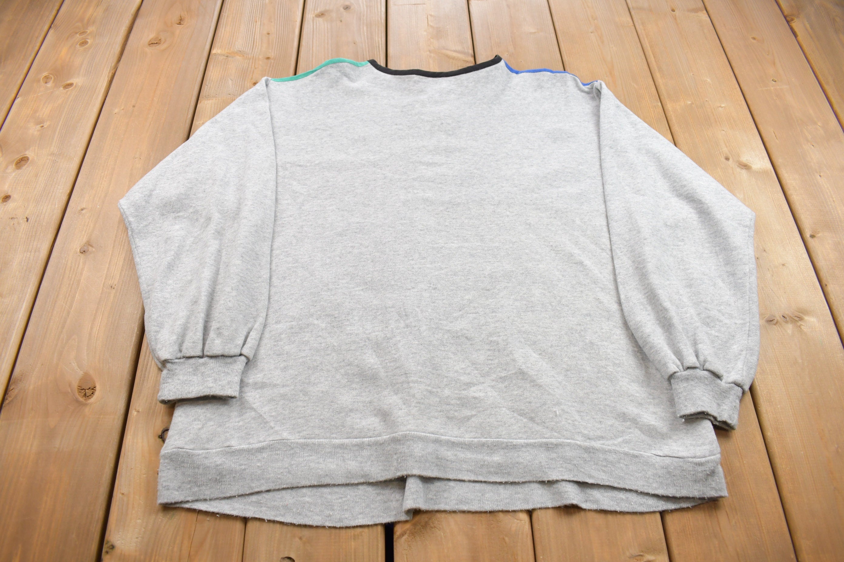 Vintage 1990s David Brown Boutique Color Block Crewneck Sweatshirt