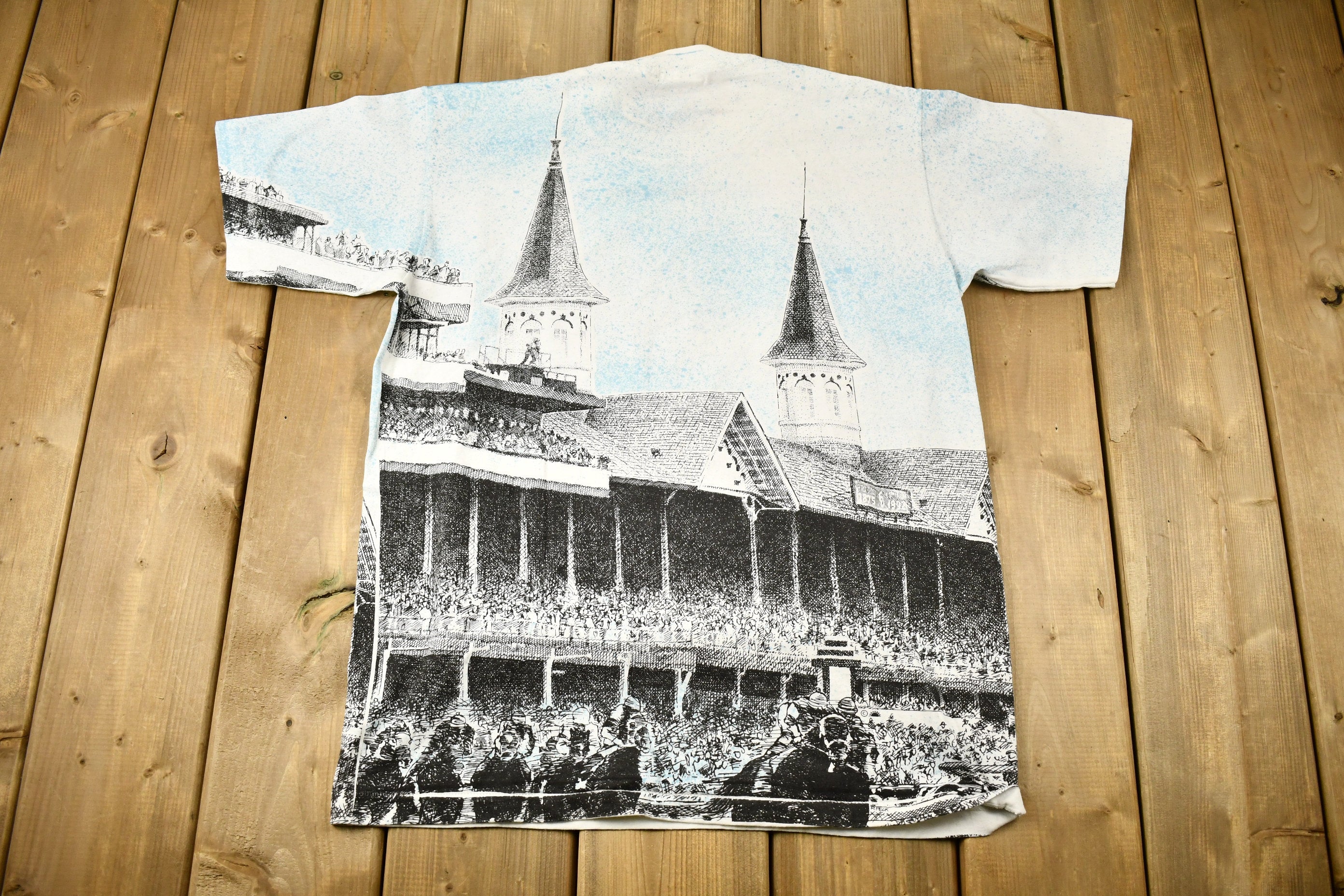 Vintage 1992 Kentucky Derby 118 All Over Print T-shirt