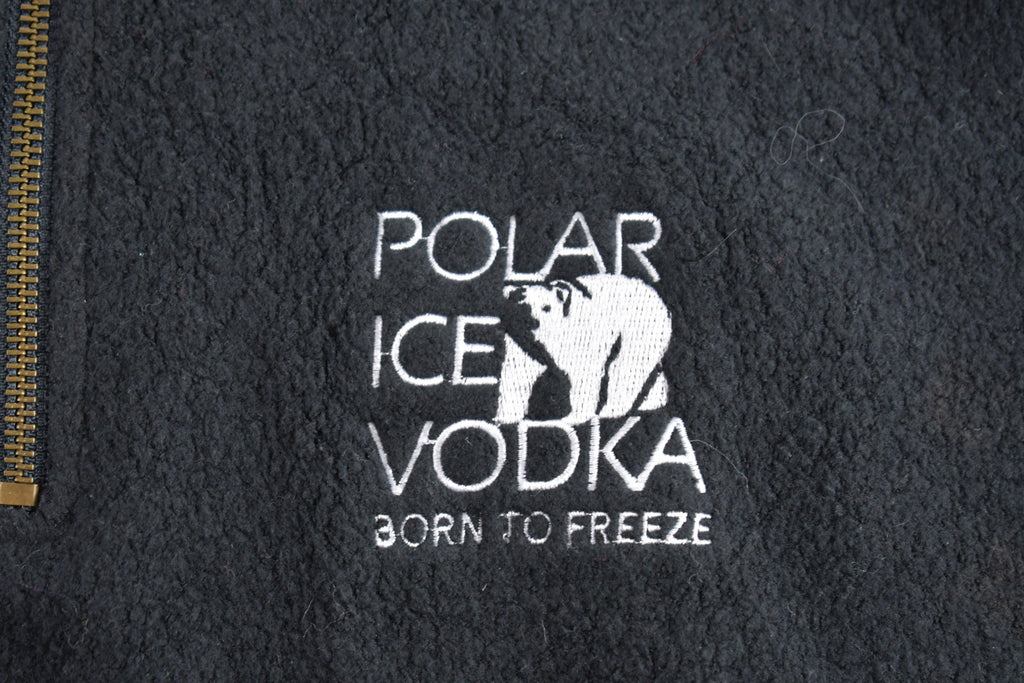 Vintage 1990s Polar Ice Vodka Quarter Zip Fleece Sweatshirt