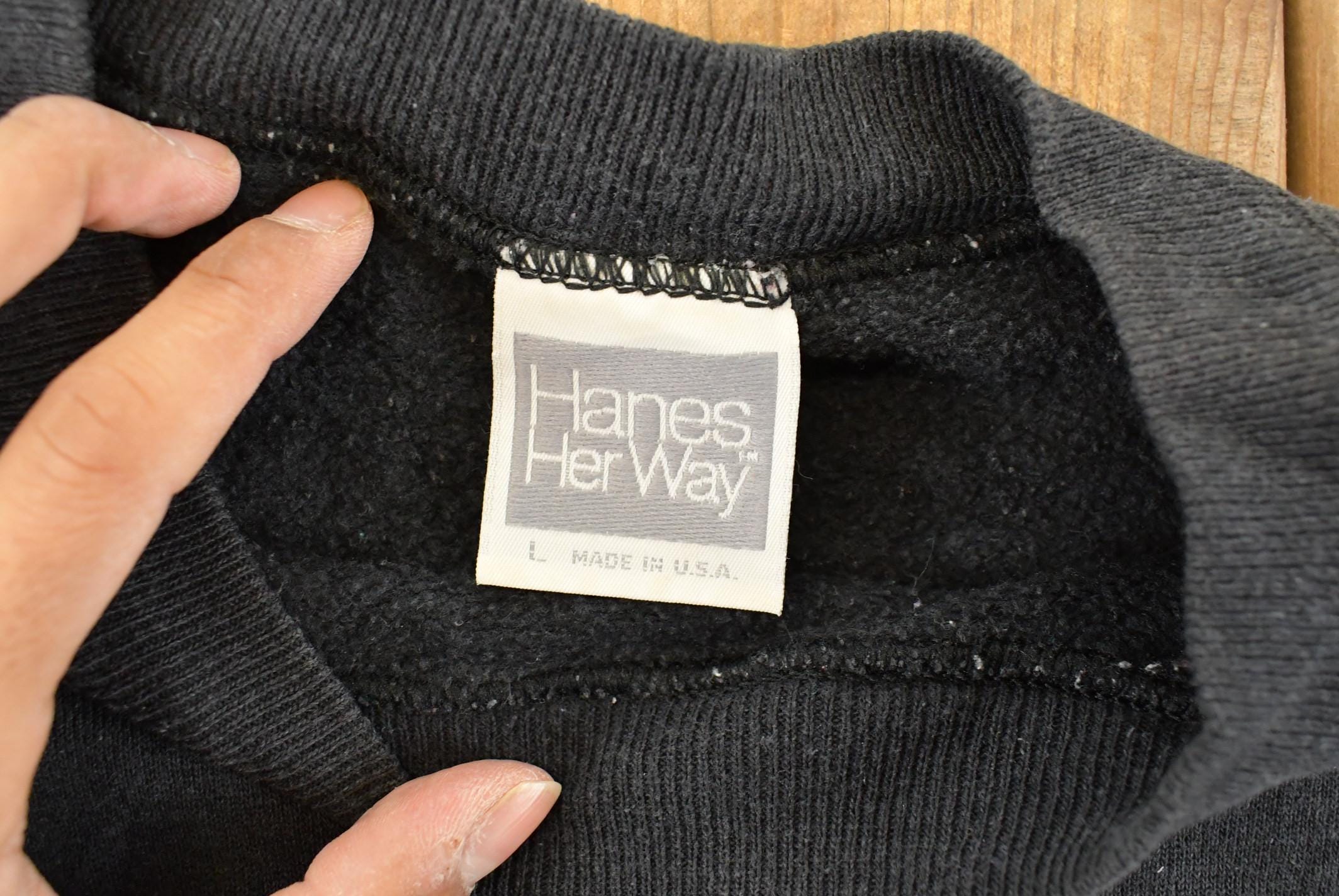 Vintage 1980s Hanes HerWay Blank Crewneck Sweatshirt Women's Large