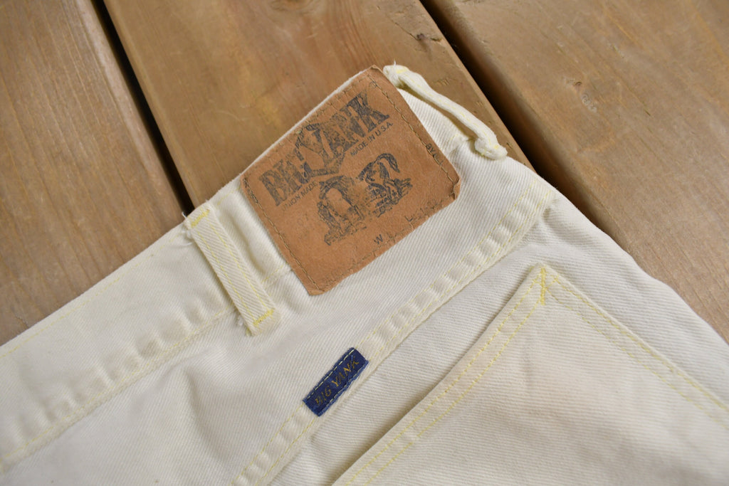 Vintage 1990's Big Yank White Jeans Size 38 x 26 / Made in USA / American Vintage / Streetwear Fashion / Vintage Pants