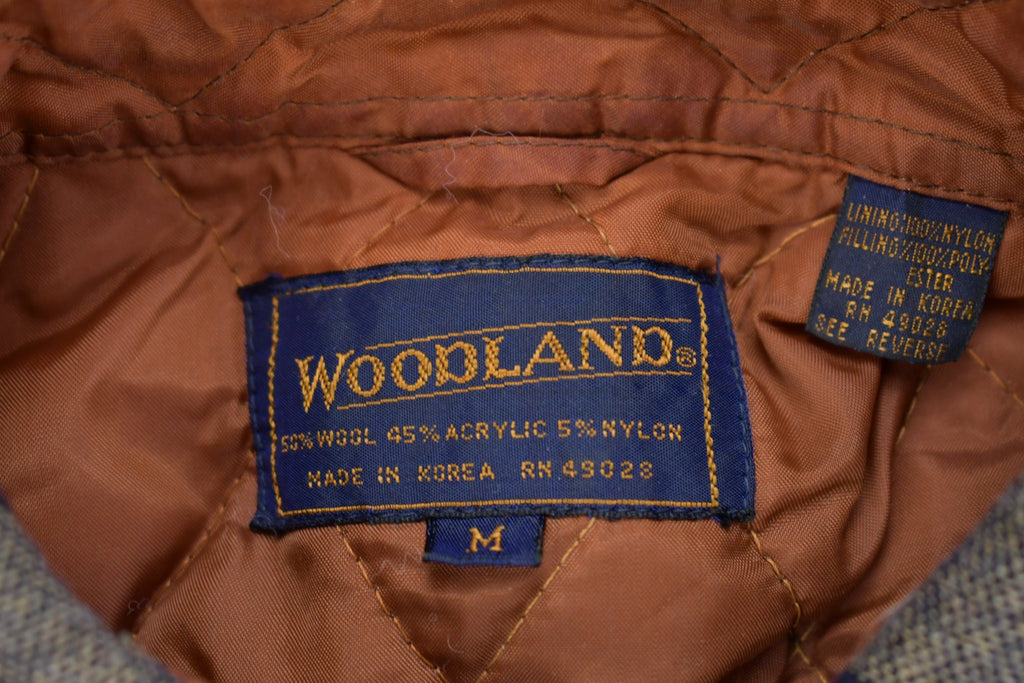 Vintage 1980s Woodland Lined Button Up Wool Shirt