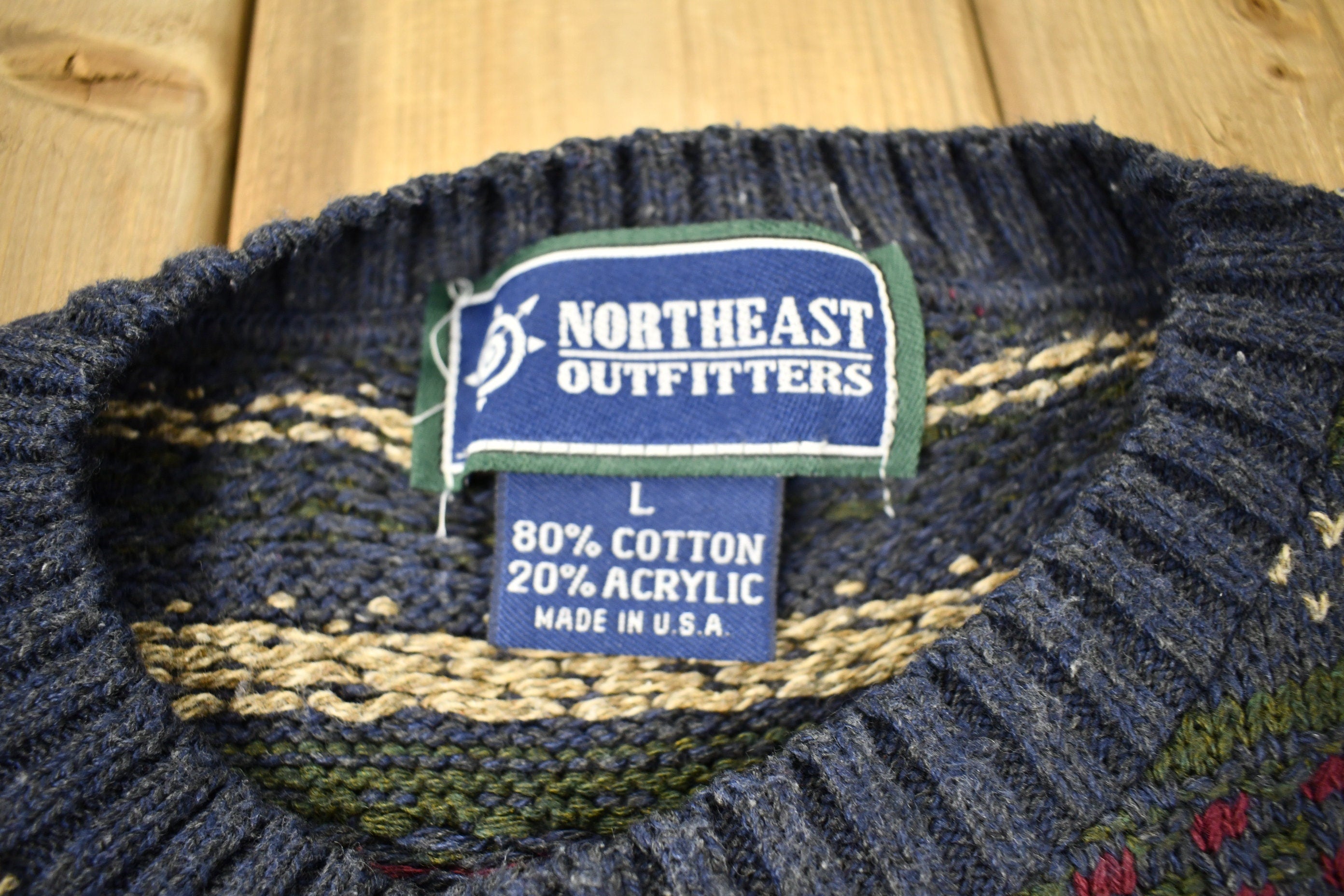 Vintage 1990s Northeast Outfitters Knitted Crewneck Sweater