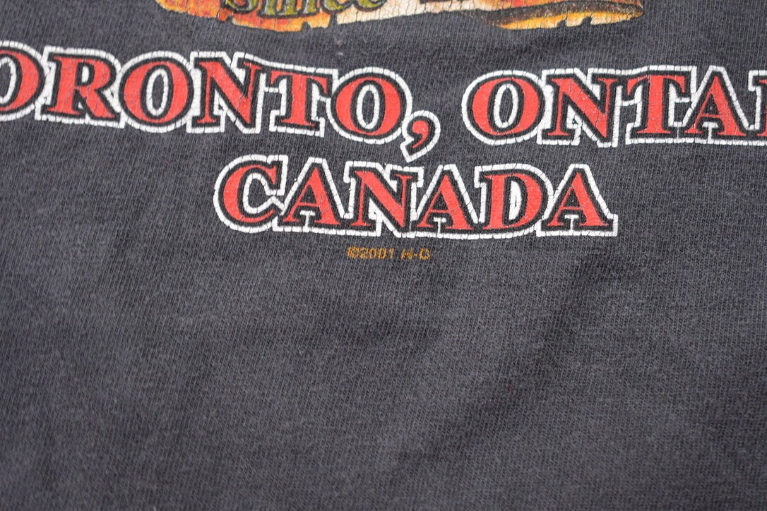 2001 Jacox Harley Davidson Toronto Canada Graphic T Shirt / Y2K Harley Davidson / Faded Vintage T Shirt / Vintage Distressing