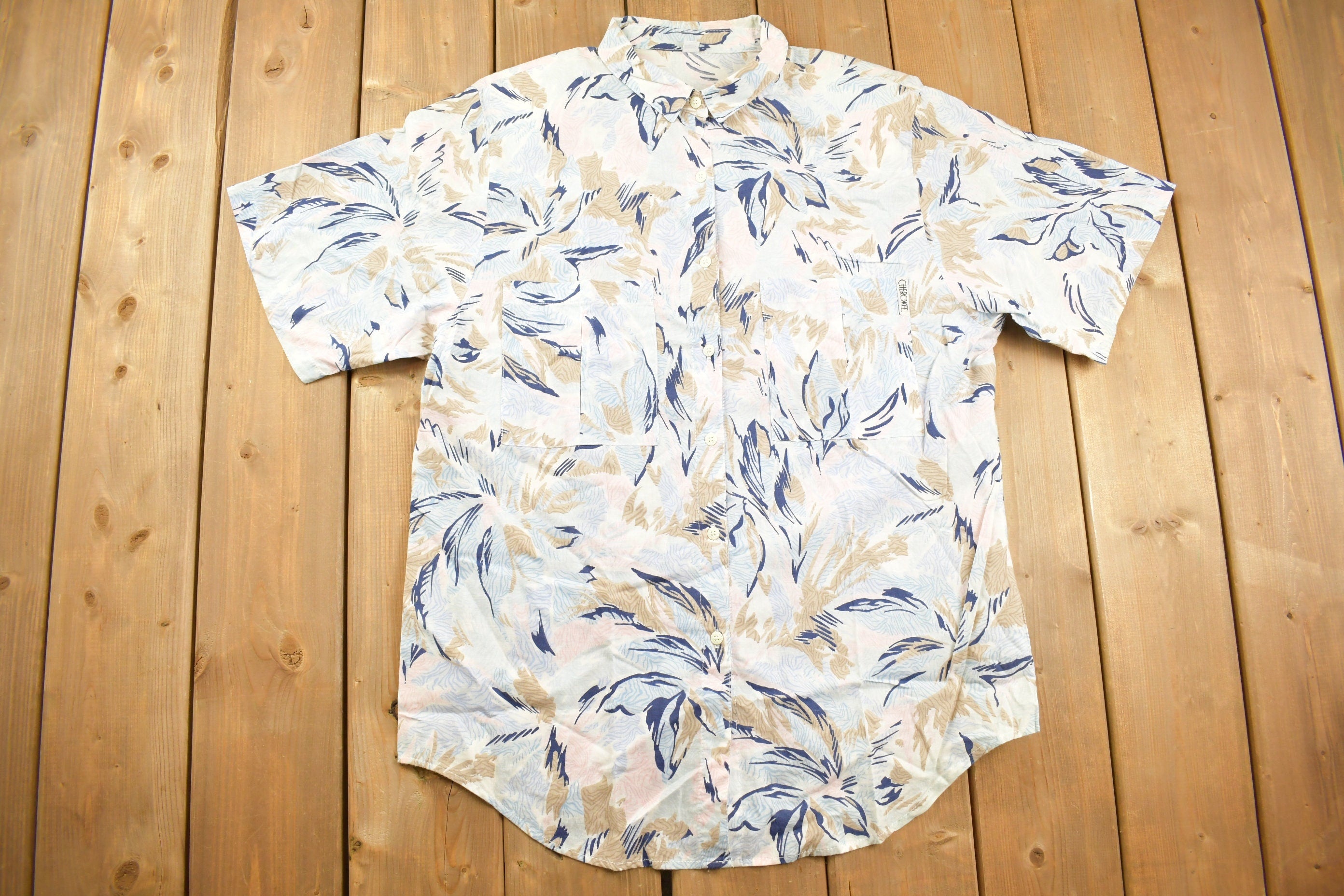 Vintage 1990s Cherokee Floral Button Up Shirt