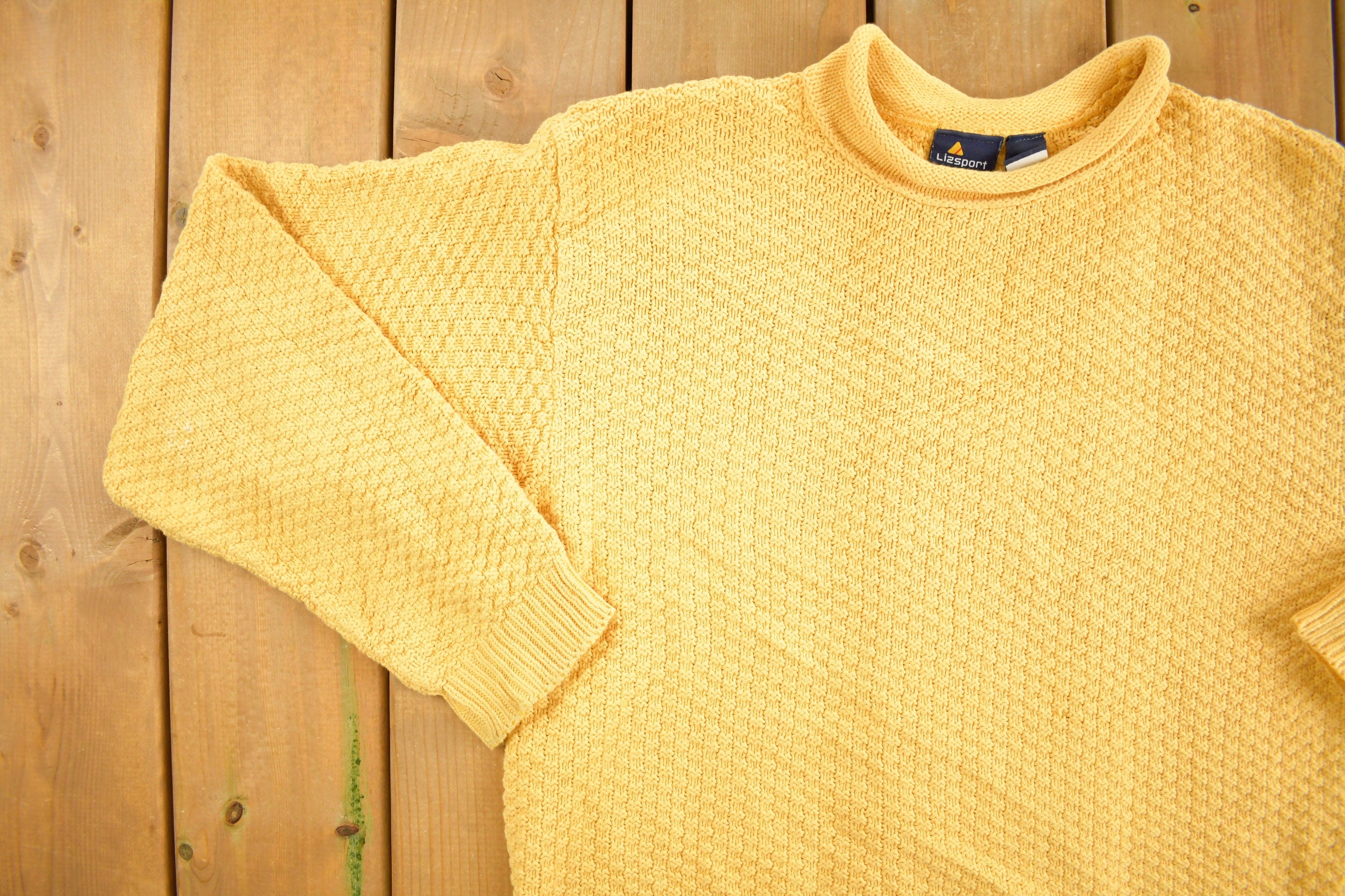 Vintage 1990s Lizsport Knitted Crewneck Sweater