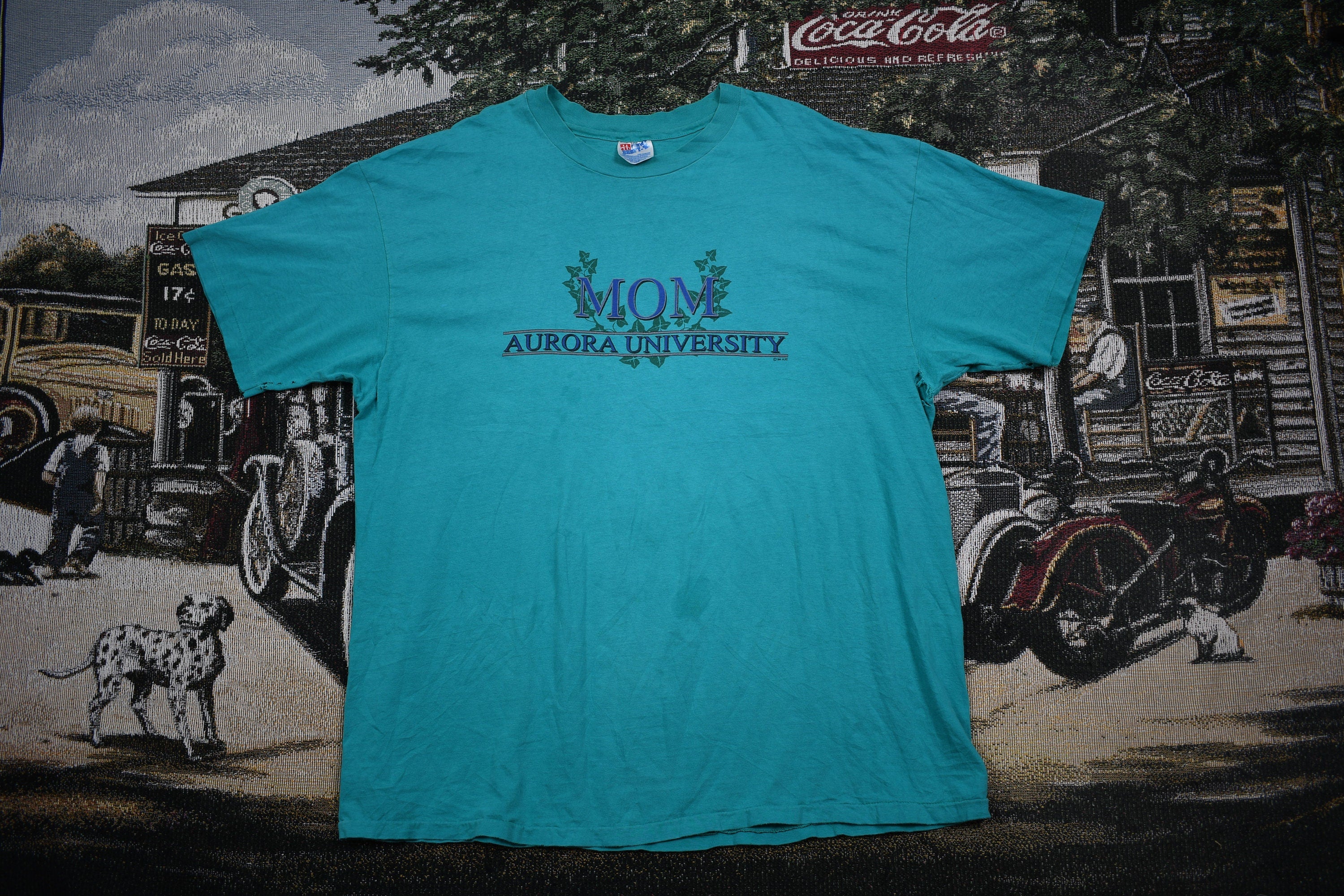 Vintage 1990s Aurora University Mom Graphic T Shirt