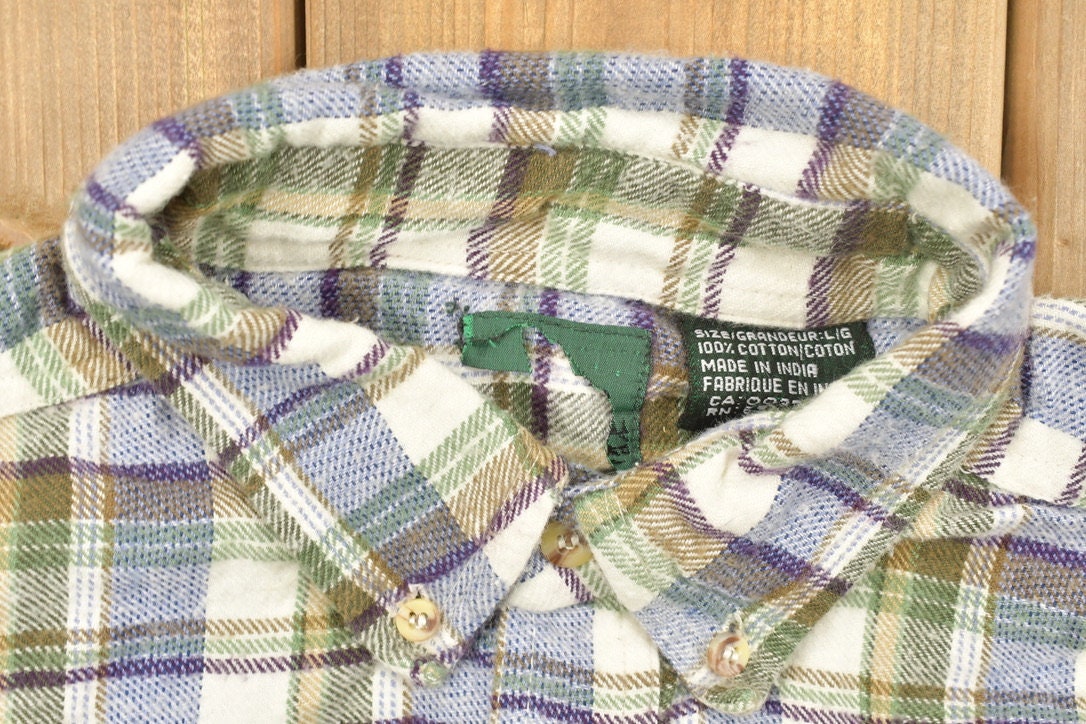 Vintage 1990s Flannel Button Up Shirt