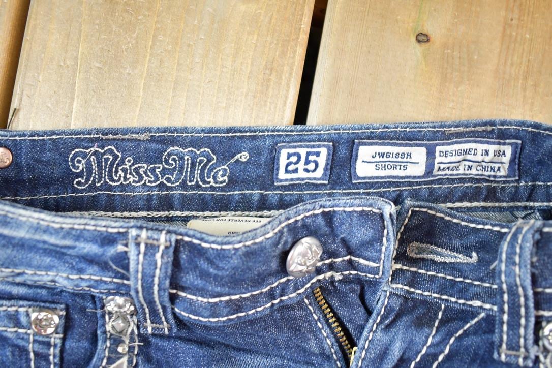 Vintage Y2K Miss Me Denim Jean Shorts Size 28 x 1