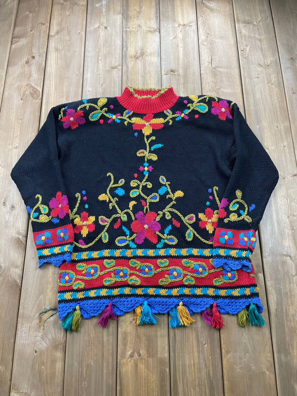 Vintage 1990's Gantos Knitted Sweater , Vintage 90s Crewneck