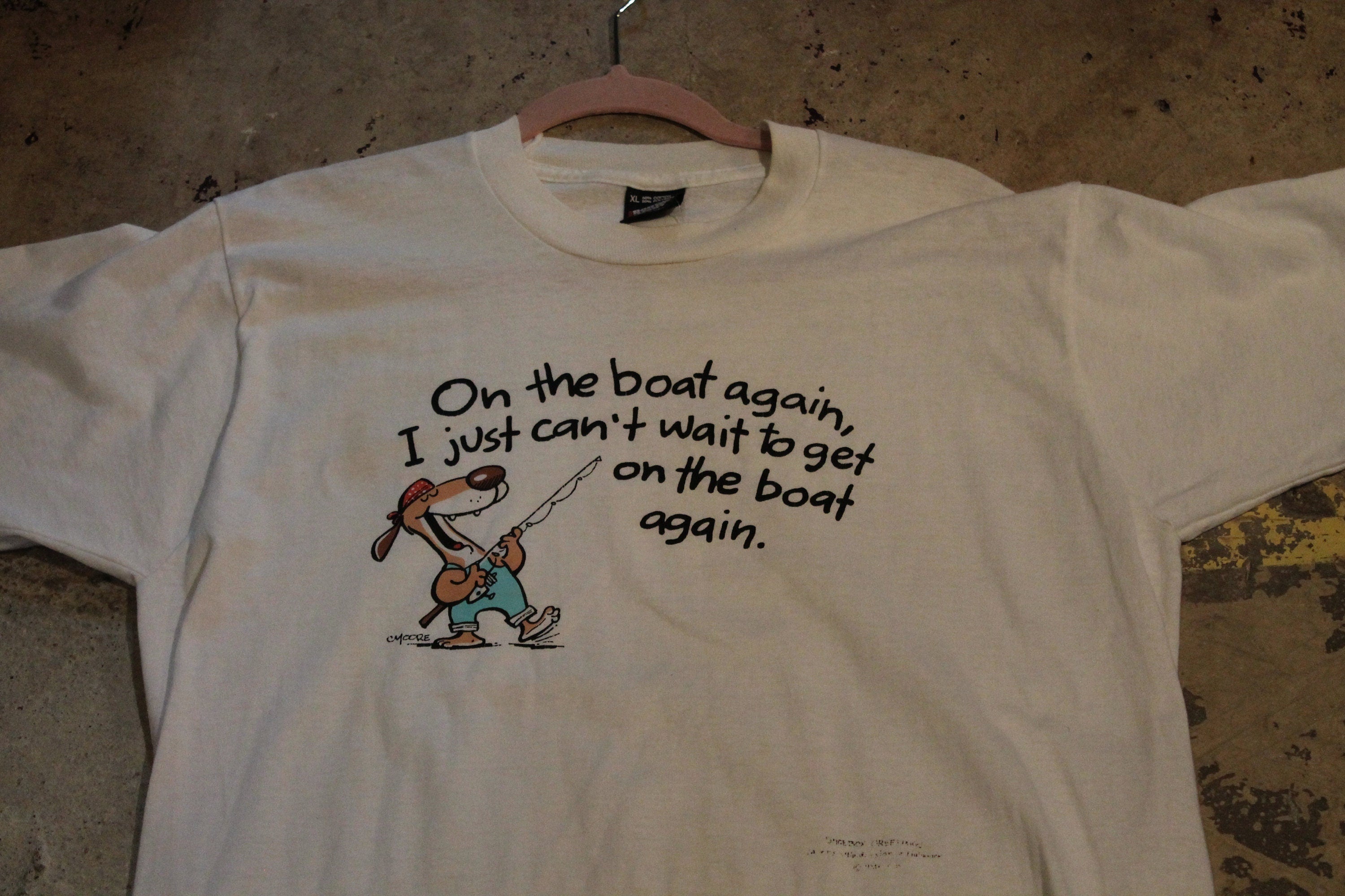 Vintage 1990s Fishing Theme T Shirt