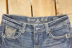 Vintage Deadstock Y2K Grace In LA Bedazzled Bootcut Low Rise Jeans Women's Size 27 x 32