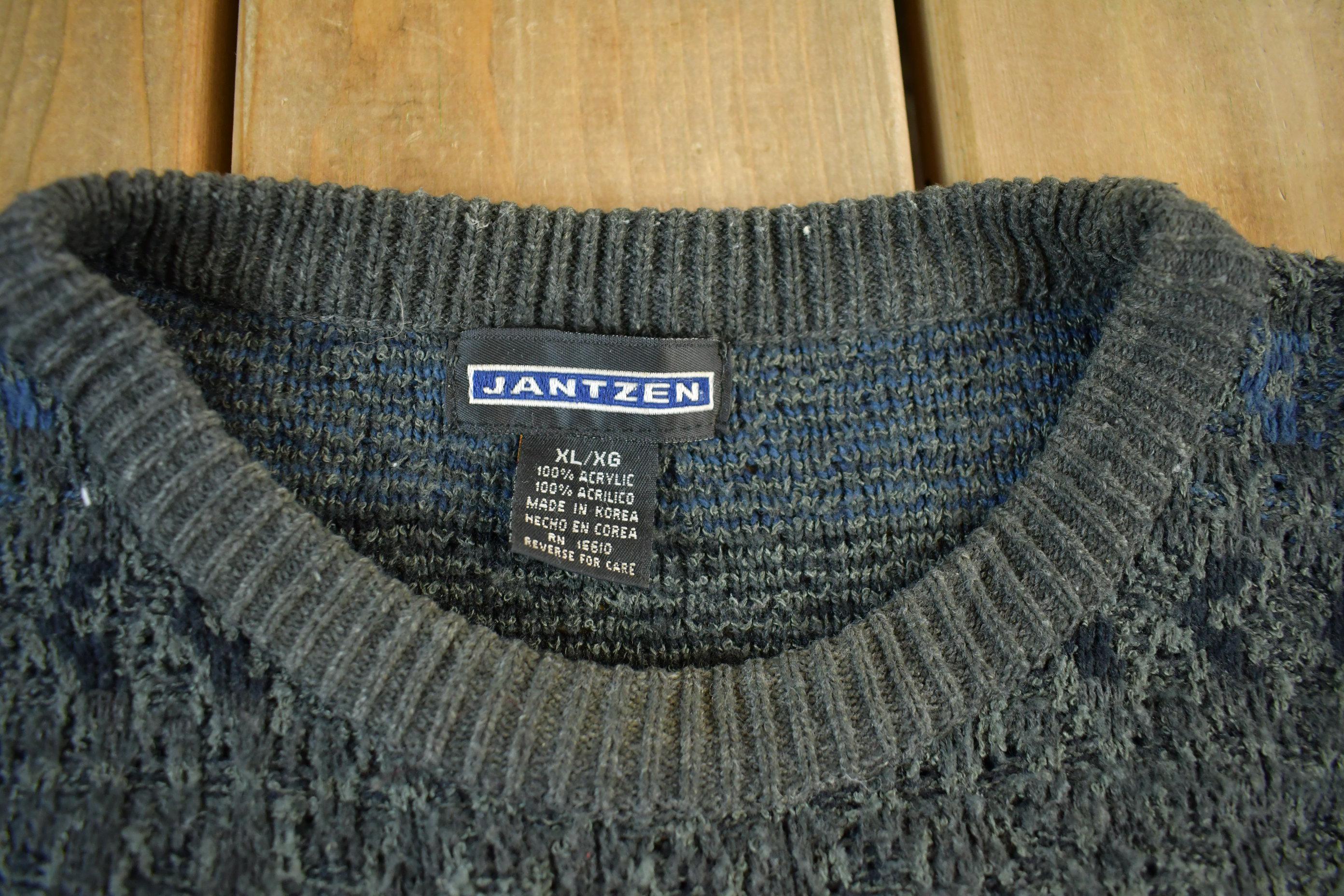 Vintage 1990s Jantzen Knit Crewneck Sweater Men's XL