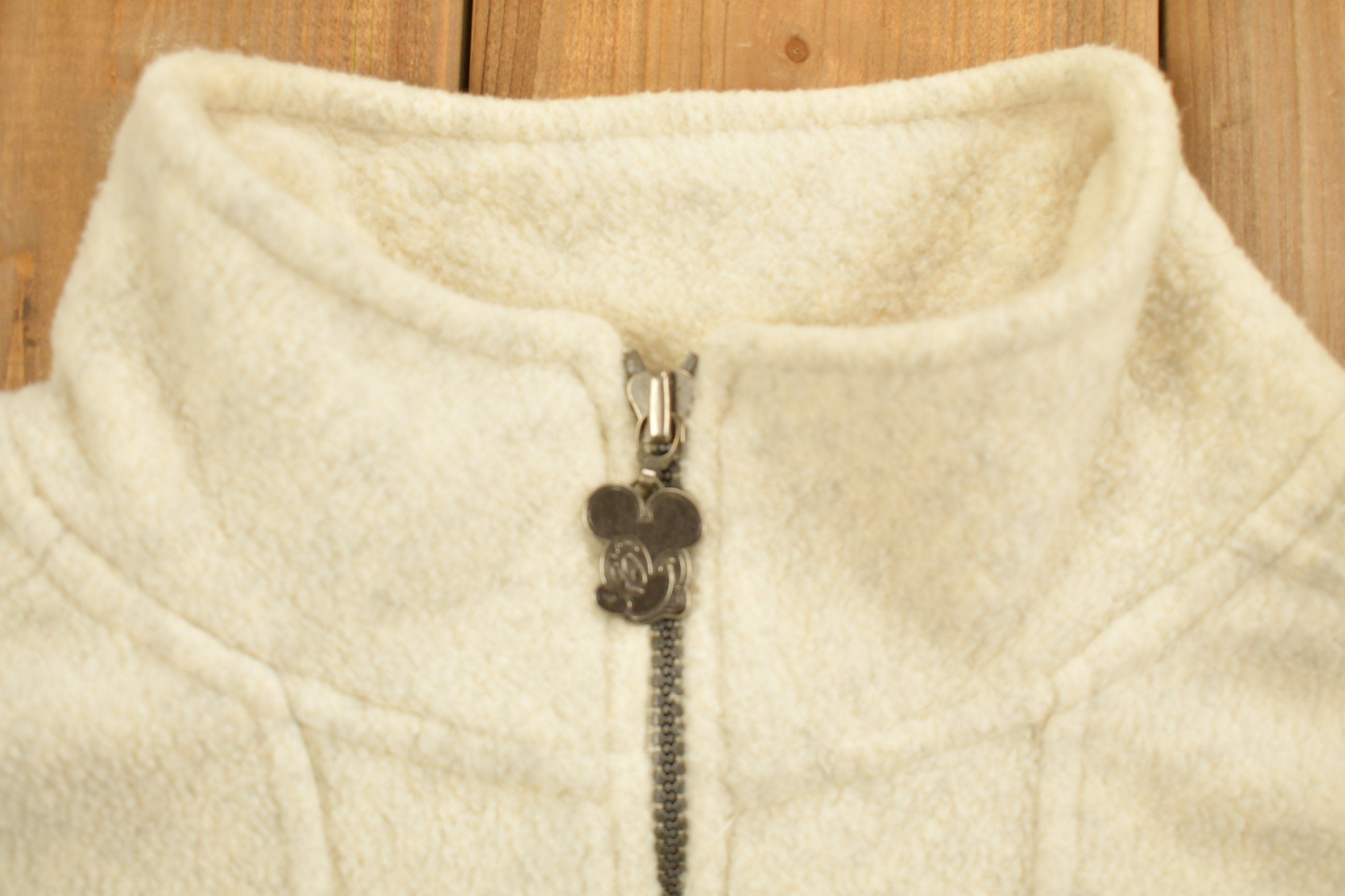 Vintage 1990s Mickey Mouse Quarter Zip Fleece Sweater