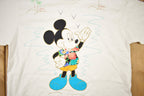 Vintage 1990s Walt Disney World Mickey Mouse Embroidered Graphic Ladies T-Shirt