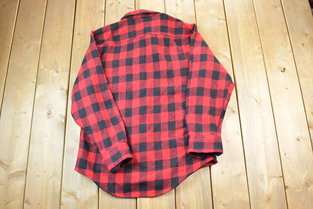 Vintage 1990s Red And Black Lumberjack Biggie Smalls Button Up Shirt