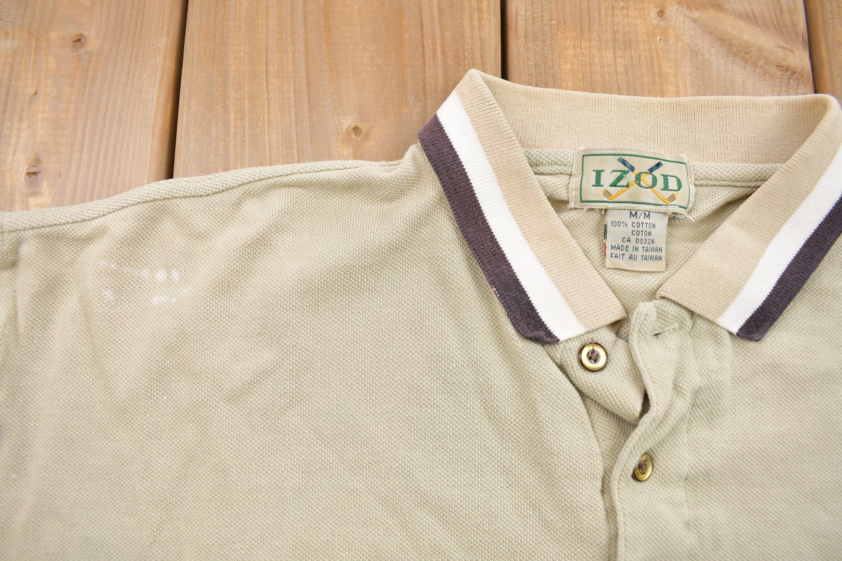 Vintage 1990s Izod Collared Button Up Dress Shirt