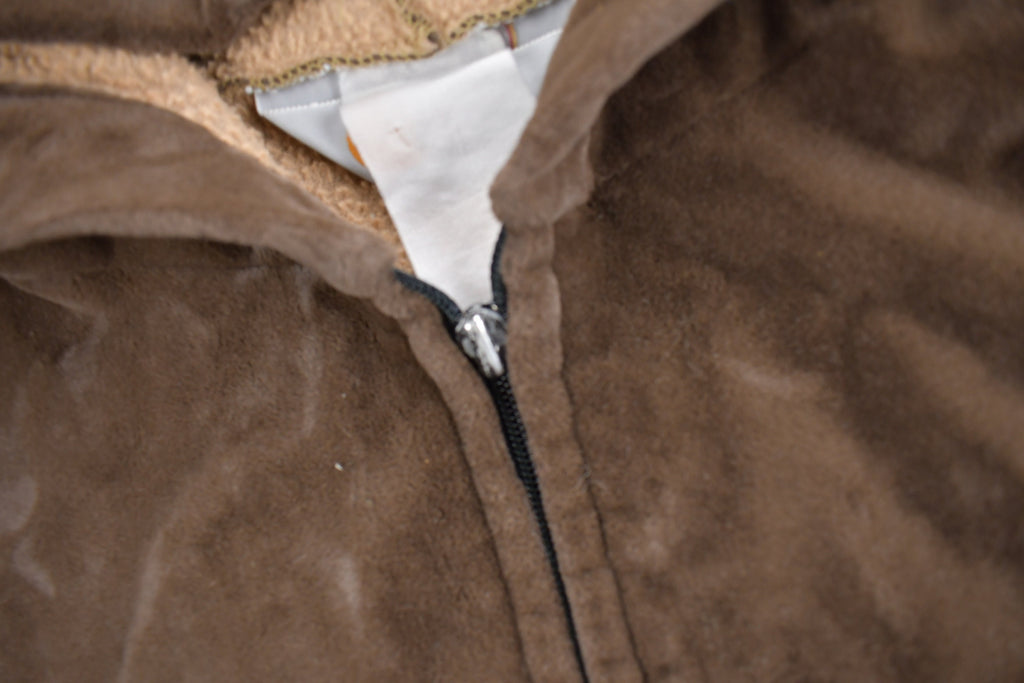 Vintage 1980s Carhartt Rugged Outdoor Wear Fleece Lined Velvet Hoodie