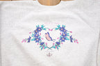 Vintage 1980s Floral Touch Of Class Graphic Raglan Crewneck Sweatshirt