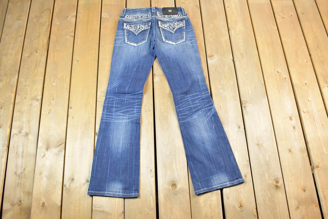 Vintage Y2K Miss Me Bedazzled Low Rise Jeans Size 26x31