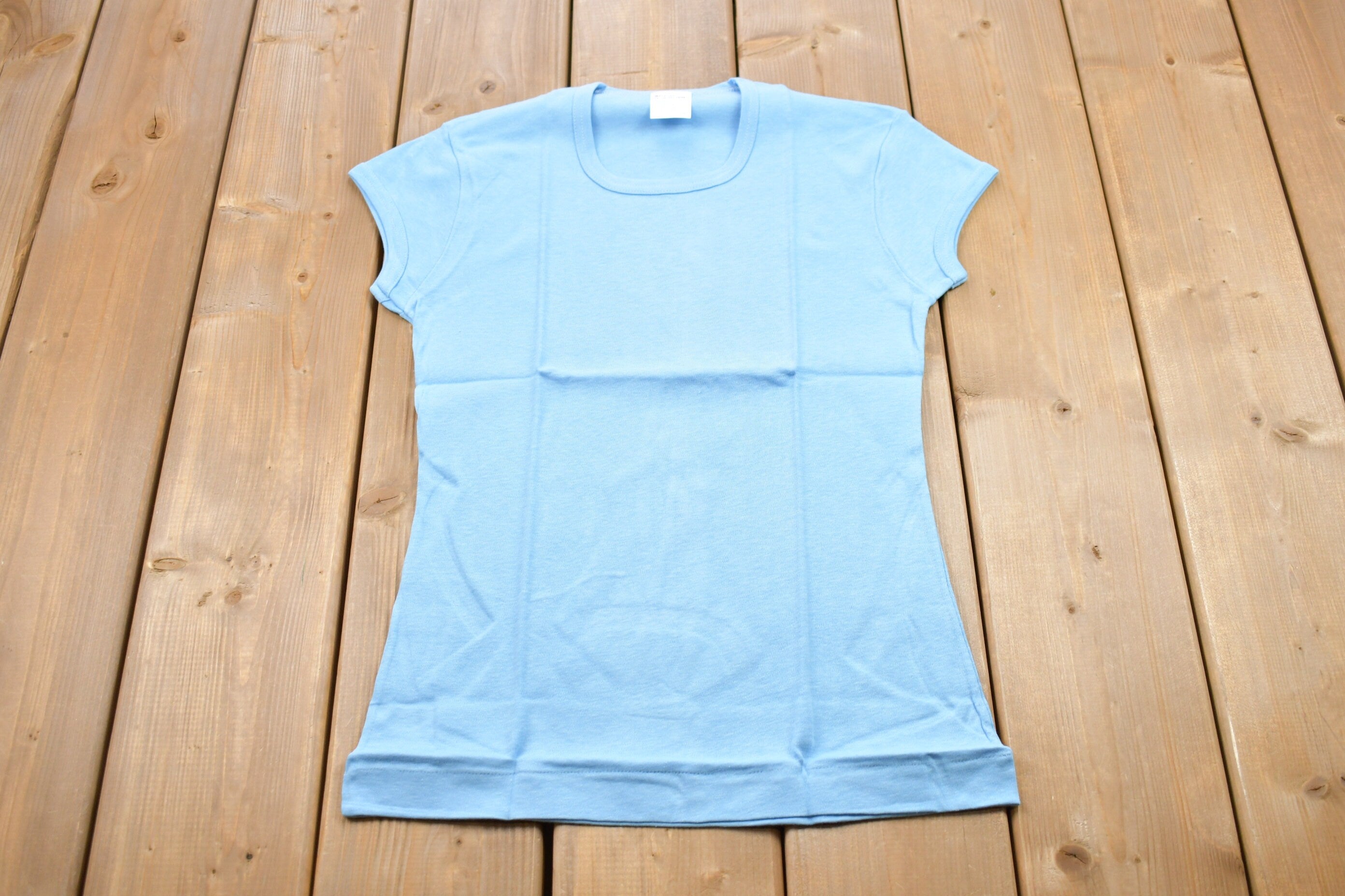Vintage 1970s Basic Blue T-Shirt