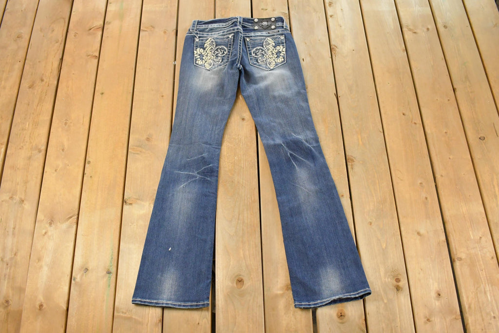 Vintage Deadstock Y2K Miss Me Bedazzled Low Rise Jeans Women's Size 26x31