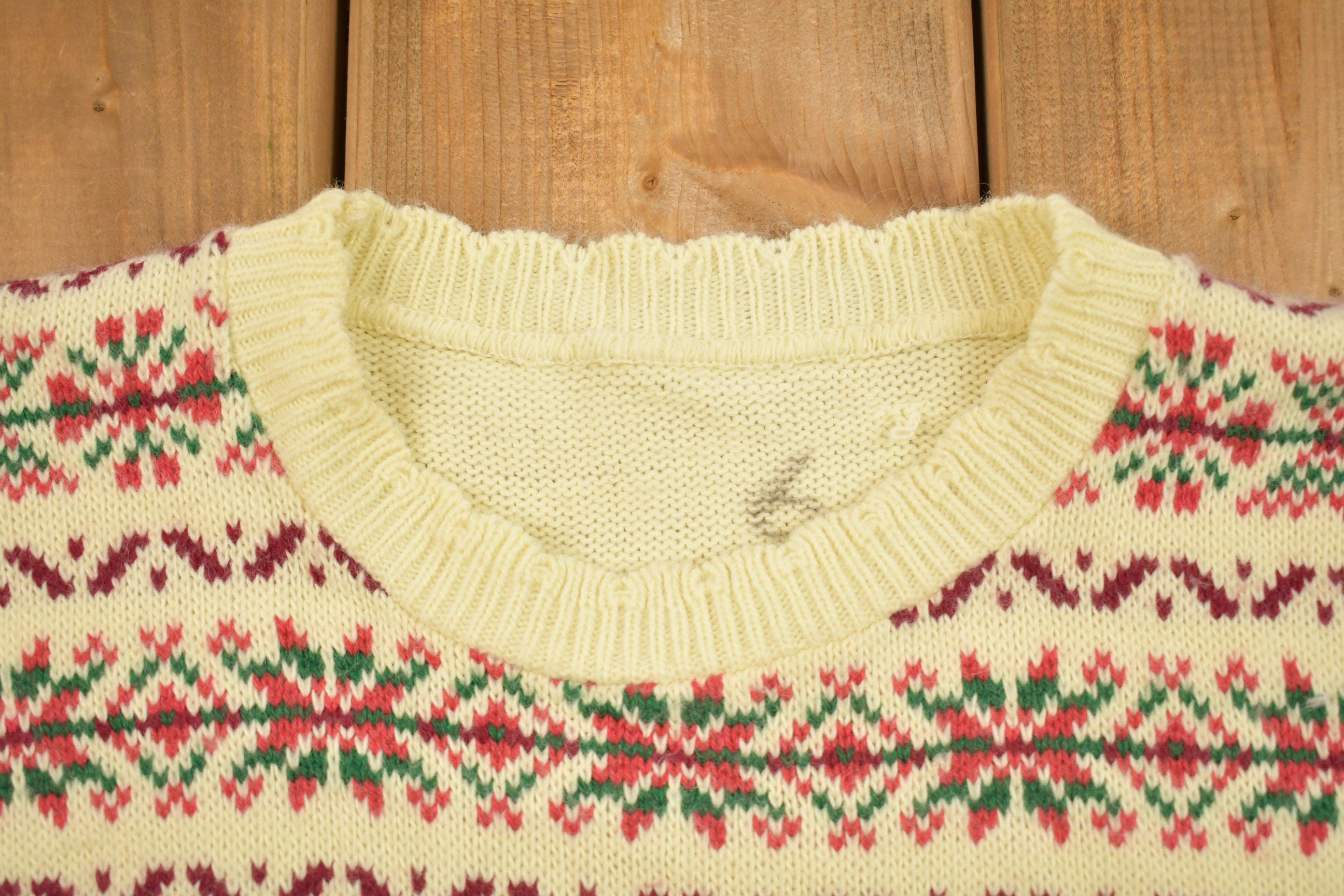 Vintage 1990s Knitted Crewneck Sweater