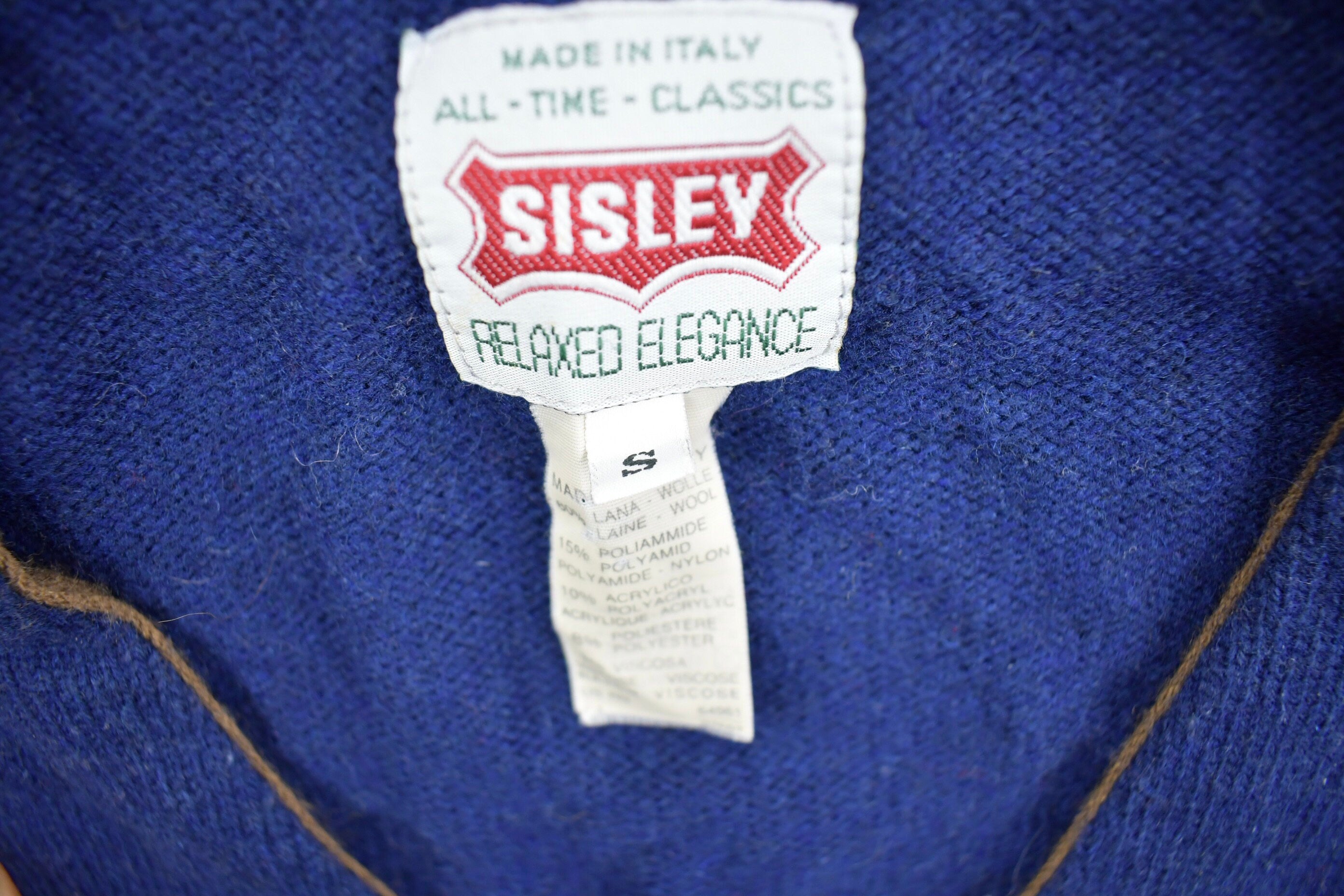 Vintage 1990s Sisley Knit Cardigan Sweater