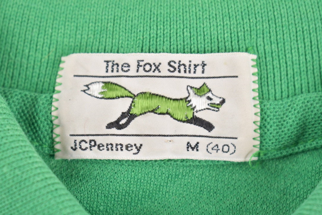 Vintage 1980s J.C Penney The Fox Polo Shirt / Vintage Polo Shirt / Rare Vintage / Streetwear / Single Stitch / Made In USA