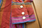 Vintage 1980s Saddle King Striped Pearl Snap Button Up Shirt Made In USA
