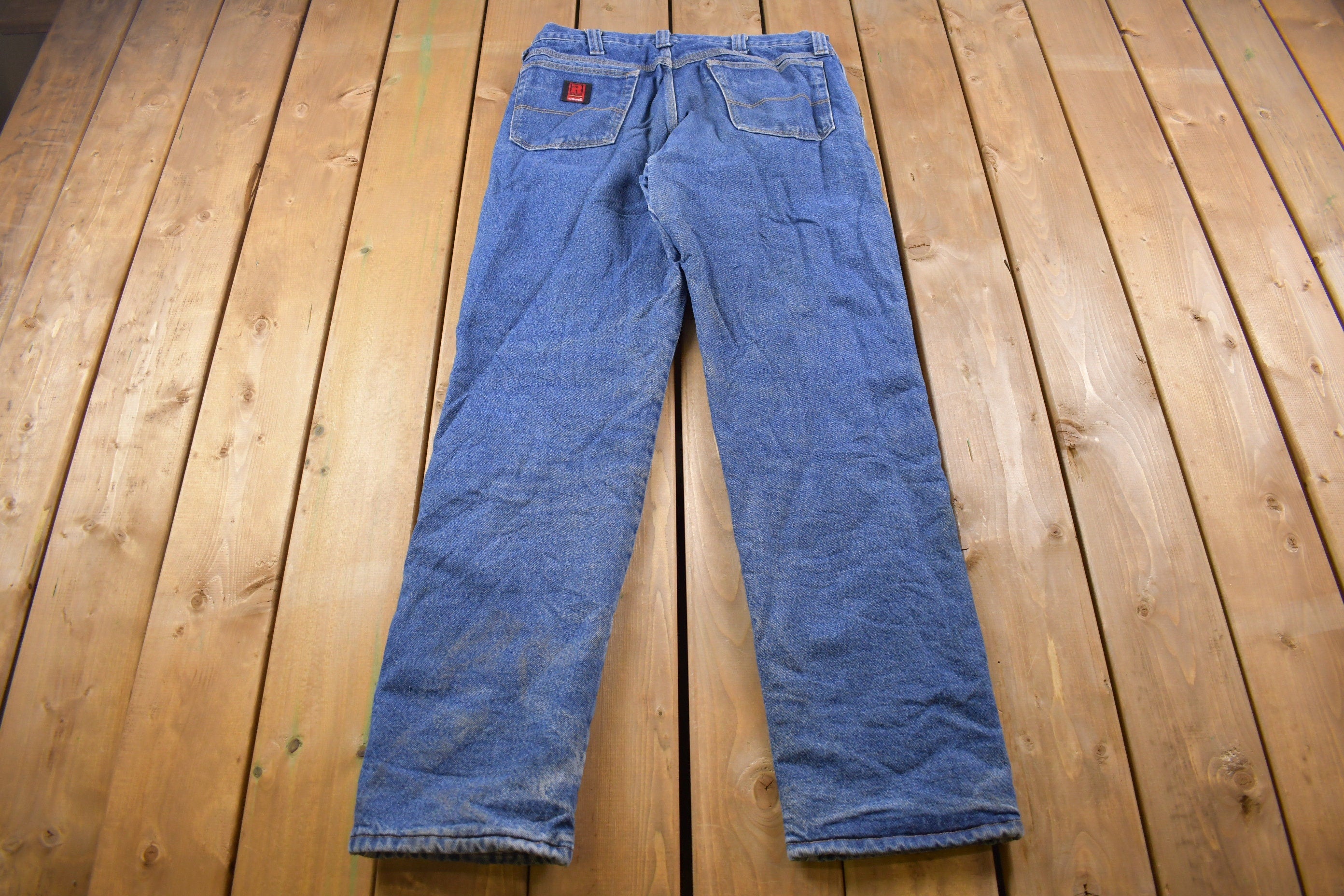 Vintage 1990's Wrangler Lined Blue Jeans 36 x 33