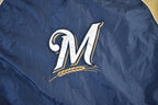 Vintage 2000s Milwaukee Brewers MLB Pull Over Windbreaker Jacket