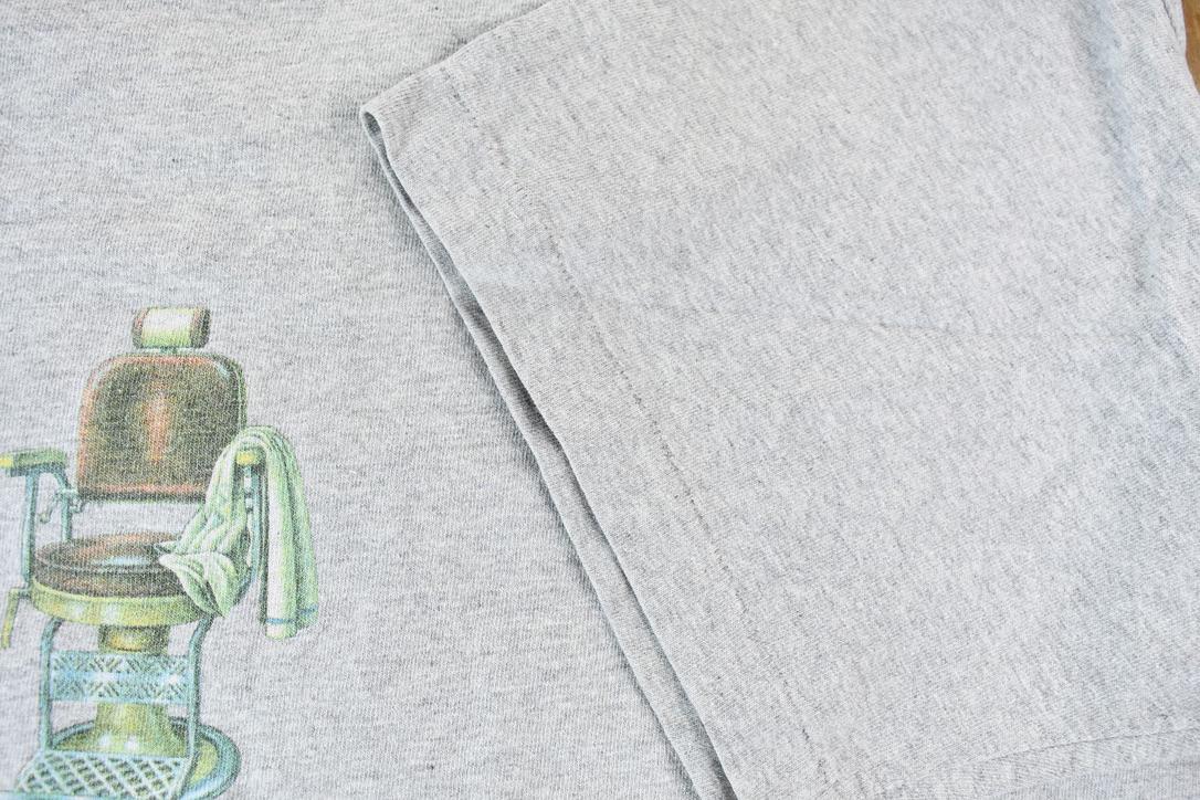 Vintage 1990s Banana Republic Clothing Co. Single Stitch Graphic Barber Shop T-Shirt