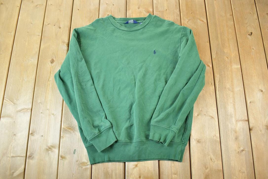 Vintage 1990s Ralph Lauren Polo Golf Hunter Green Crewneck Sweatshirt
