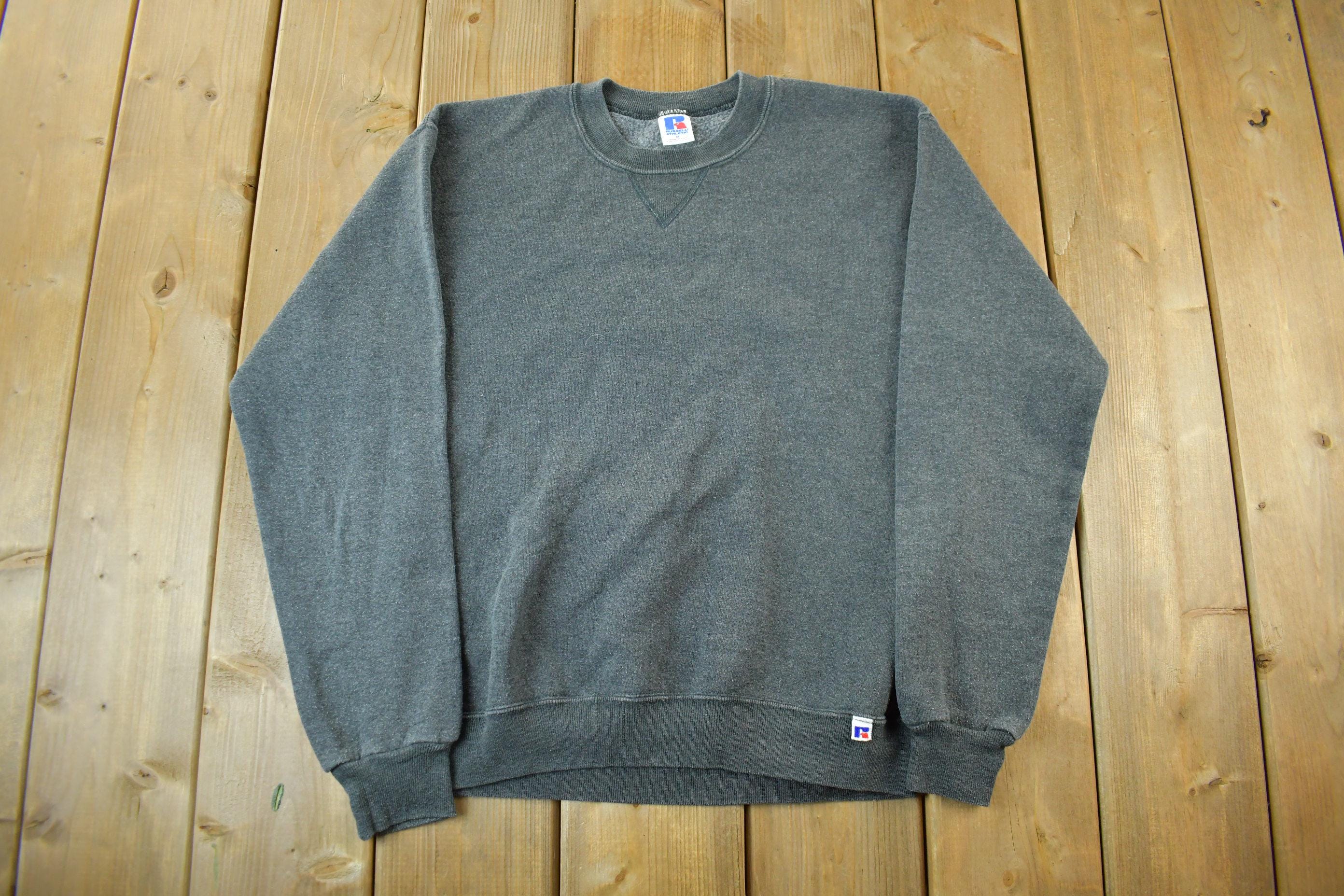 Vintage 1990s Russell Athletics Blank Crewneck Sweatshirt Men's Small