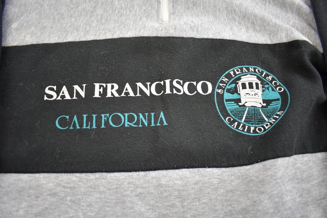 Vintage 1980s San Francisco California Souvenir Travel Zip Up Sweatshirt