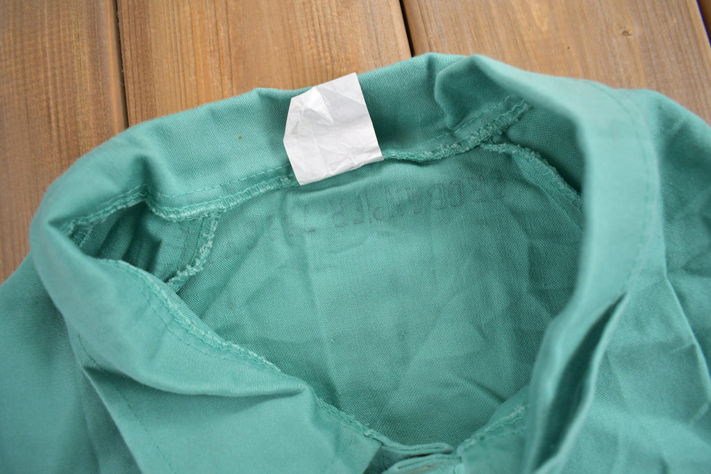 Vintage 1980s Singer Safety Fire Retardant Snap Button Shirt