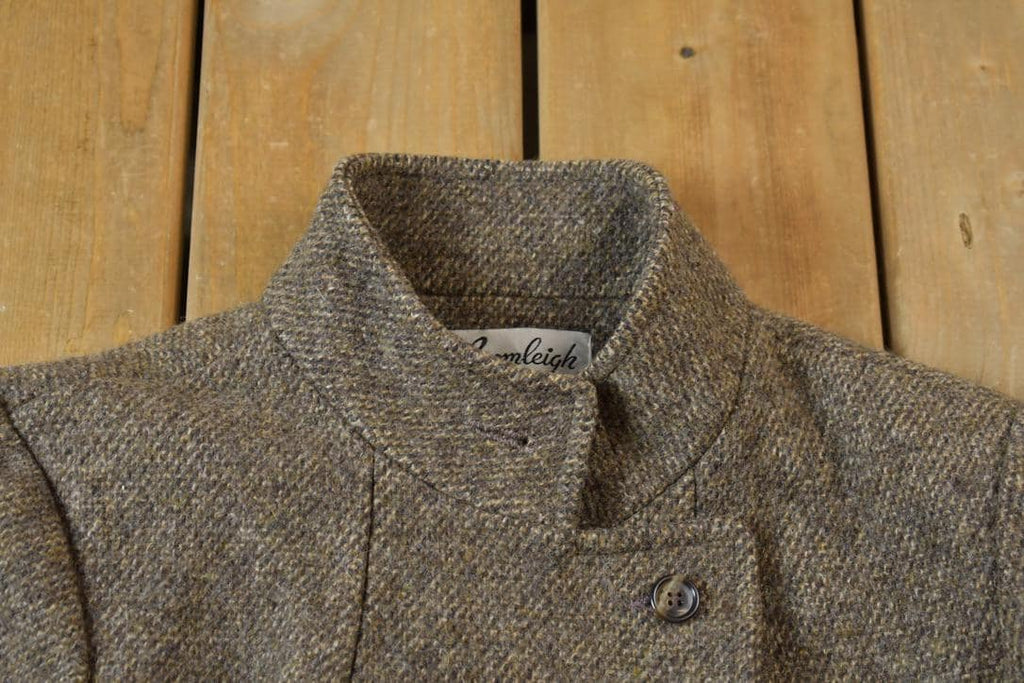 Vintage 1980s Bromleigh 100% Pure Wool Midi Long Coat